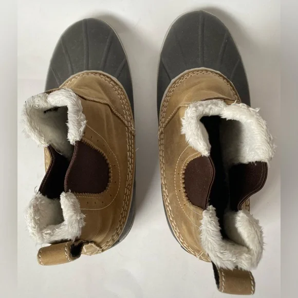 Eddie Bauer Hunt PAC Slip on Boots Wheat Tan Brown Size 10 Duck Waterproof - Picture 7 of 15